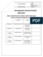 Plan de Contingencia Fiestas Patrias