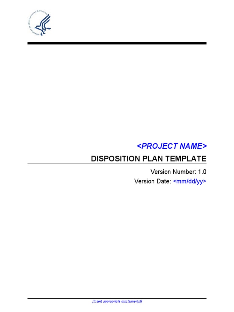 Disposition Plan Template for Projects | PDF | Records Management ...