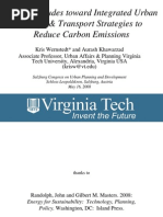 Public Attitudes Toward Integrated Urban Design & Transport Strategies To Reduce Carbon Emissions - Presentation