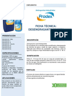 Desengrasante Industrial - Ficha Tecnica Prodex