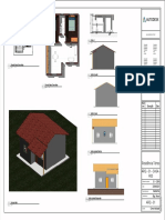 Planta baixa e cortes de residência