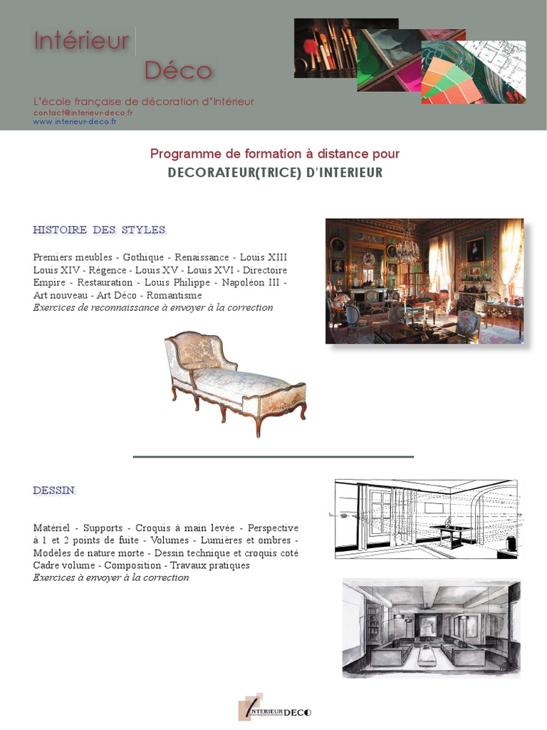 Formation Décorateur d'Intérieur à Distance | PDF | Dessin | Conception