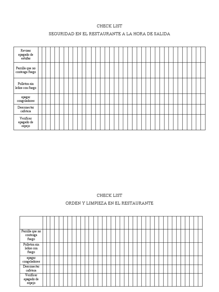 Check List | PDF
