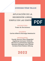 Aplicacion de La Regresión Lineal Simple en Las Empresas