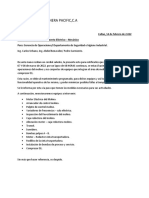 Carta Informativa A Operaciones y Seguridad Industrial