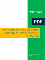 Procedimiento ACC Correctivas Mejora SGC-VAF