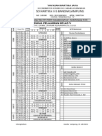 Jadwal Pelajaran Kelas V 2022-2023