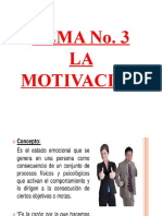 TEMA No. 3 - LA MOTIVACIÓN