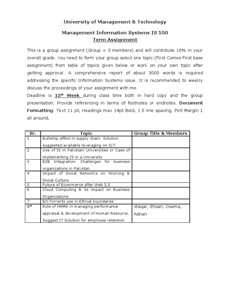 Term Assignment | PDF