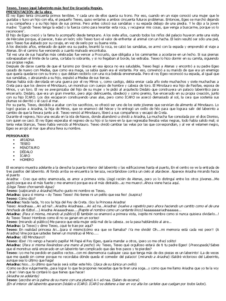 Teseo y el Minotauro: un viaje lleno de desventuras y enredos en el ...
