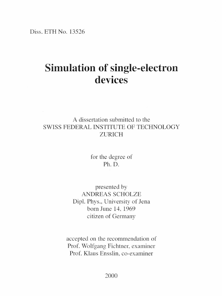 Simulation of Single-Electron | PDF | Quantum Tunnelling | Field Effect ...
