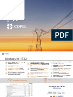 Resultados 1T22: EBITDA Copel sobe 12,2