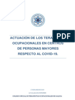 3 03 2020 Guia Actuacion de Los Terapeutas Ocupacionales en Centros de Personas Mayores Respecto Al Covid 19.