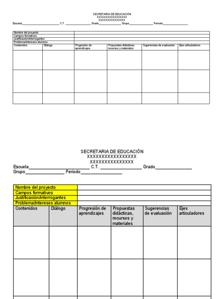 Proyecto Educativo: Estructura y Contenidos | PDF