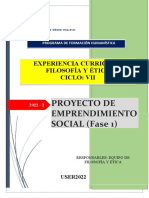 Modelo - Proyecto Emprendimiento Social-Fase 1