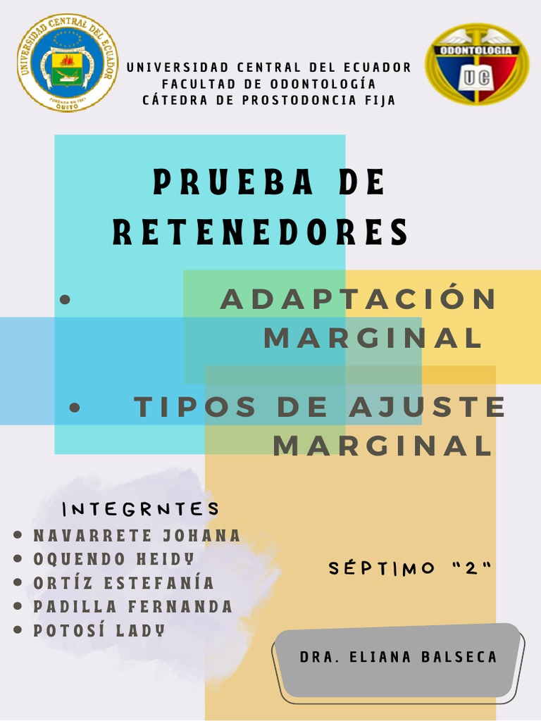Ajuste Marginal Expo Grupal | PDF | Dentadura postiza