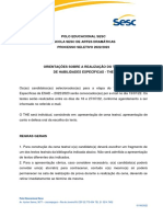 ESAD Processo Seletivo 2022 Orientações THE