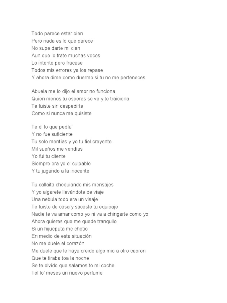Jugando a la Inocente: Letras de Mora | PDF | Relaciones personales ...