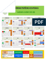 Calendario académico 2021-2022 de la Universidad Politécnica de Apodaca