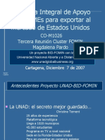 Programa Integral de Apoyo A Las PYMEs para Exportar Al Mercado de Estados Unidos