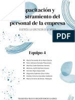 Capacitación y Adiestramiento Del Personal de La Empresa