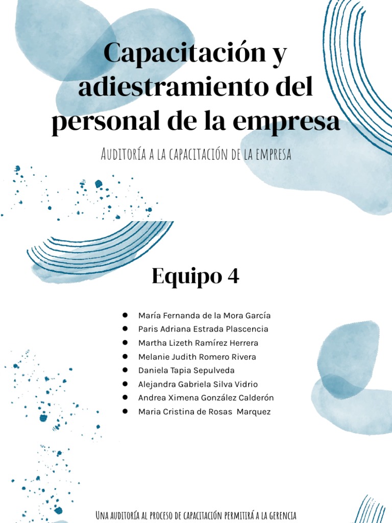 Capacitación y Adiestramiento Del Personal de La Empresa | PDF ...