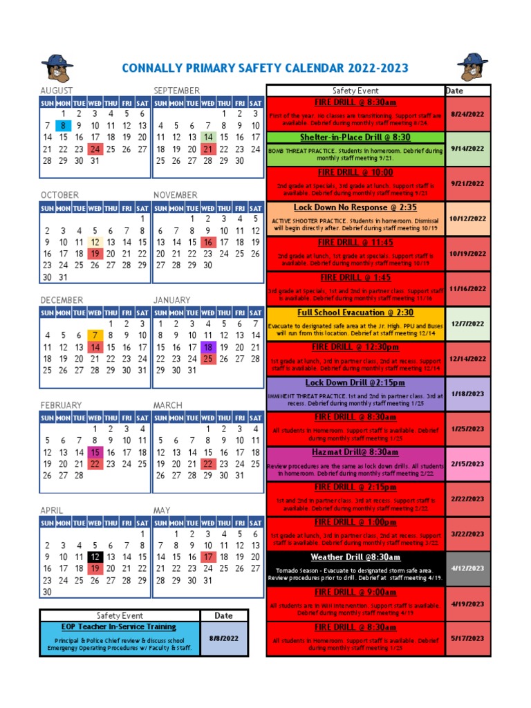 Safety Calendar PDF Tornadoes Public Safety