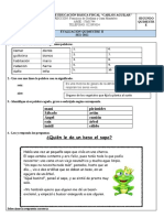 EVALUACIÓN LENGUA Y LITERATURA