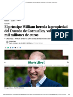 Príncipe William Hereda Propiedad Del Ducado de Cornualles - Diario Libre