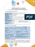 Guía de Actividades y Rúbrica de Evaluación - Fase 4 - Experimentación Activa