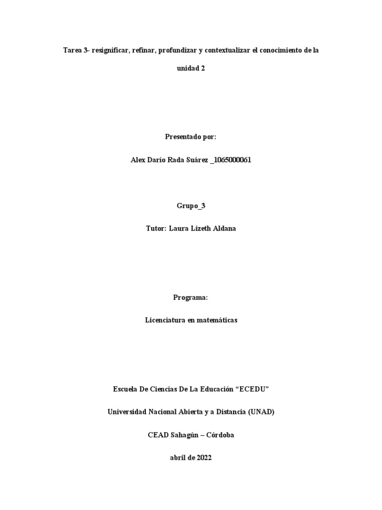 Contextualización de la Investigación Matemática | PDF | Aprendizaje ...