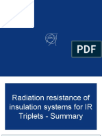 EF - 2013!02!26 - Radiation Resistance of Insulation Systems For IR Triplets - Summary For Giorgio Ambrosio