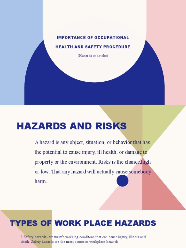 Importance of Occupational Health and Safety Procedure PDF Hazards