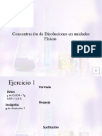 Ejercicios de Concentración de Soluciones en Unidades Fisicas