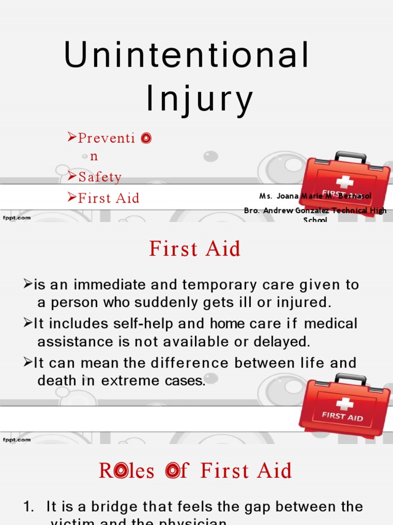 First Aid Guide for Unintentional Injuries | PDF | Diseases And ...