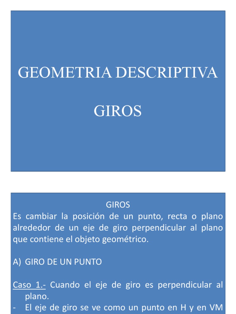 Practica Dirigida Giros Dic 06 | PDF | Línea (geometría) | Geometria plana)