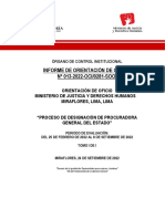 INFORME DE ORIENTACIÓN DE OFICIO N° 013-2022-OCI/0281-SOO; 26 SET 2022. Designación Procuradora General Estado. 14 págs
