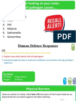 Human Defence Responses