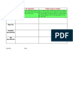 Legislation Table Worksheet