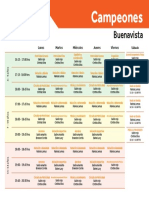 Calendario Campeones A Partir Del 12 de Septiembre 2022