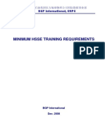 BGPI-HSSE-008 Minimum HSSE Training Requirement