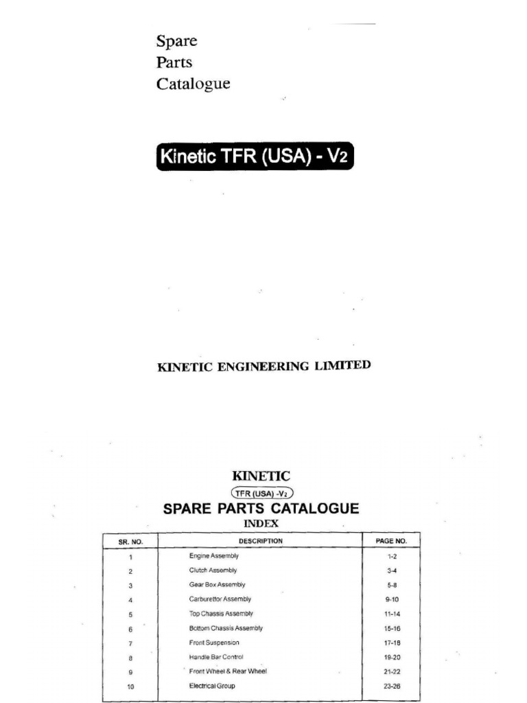Moped Parts Manual PDF Washer (Hardware) Piston