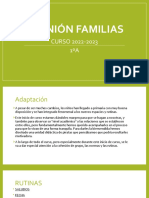 Reunión Familias: CURSO 2022-2023 1ºA