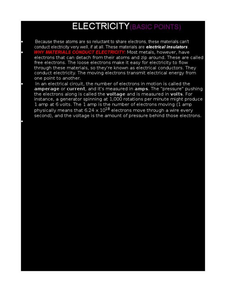 Understanding Electricity Basics | PDF