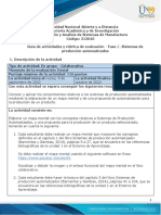 Guía de Actividades y Rúbrica de Evaluación - Unidad 1 - Fase 2 - Sistemas de Producción Automatizados