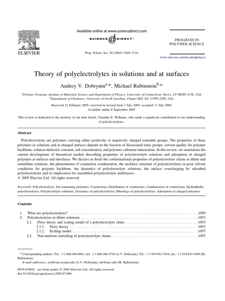 Theory of Polyelectrolytes in Solutions and at Surfaces