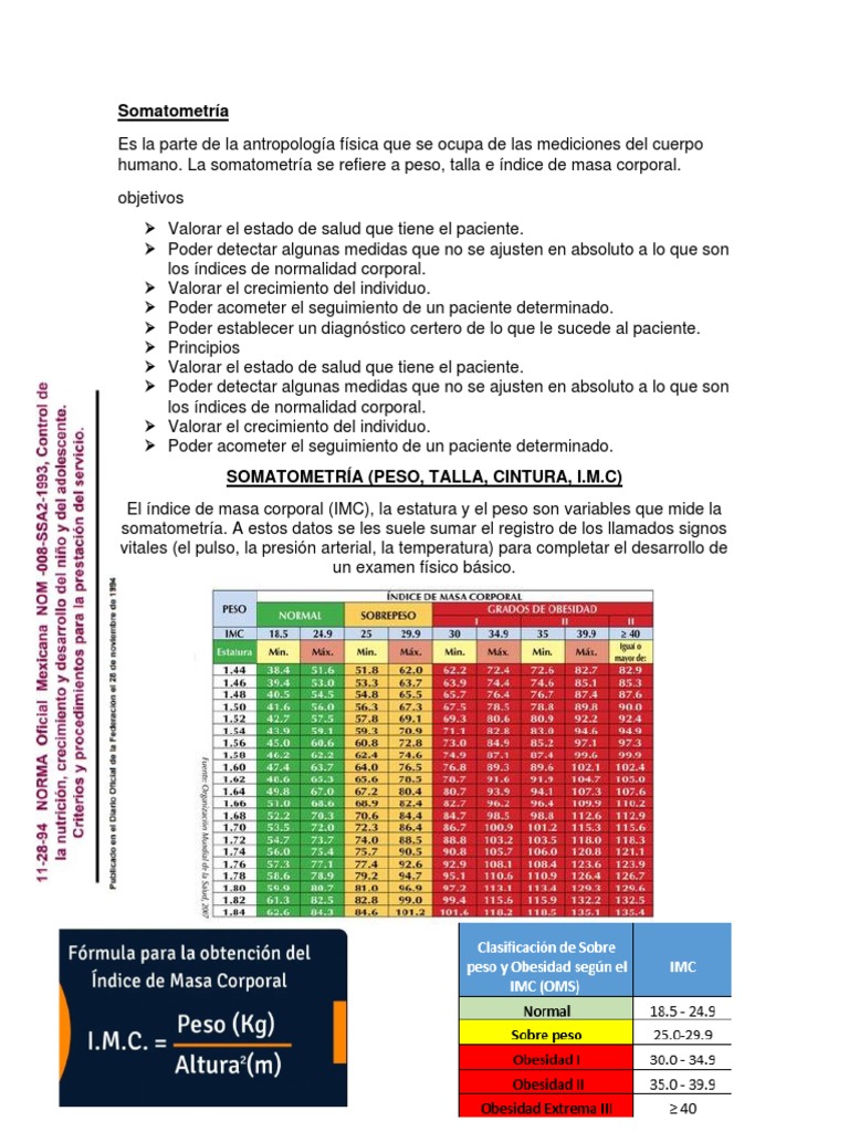 Somatometría | PDF