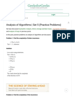 Analysis of Algorithms Set 5 Practice PR