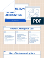 Topic 1 - Introduction and Job Order Costing