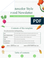 Watercolor Style Food Newsletter by Slidesgo